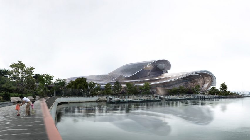 A visual of the Shenzhen Opera House by Jean Nouvel