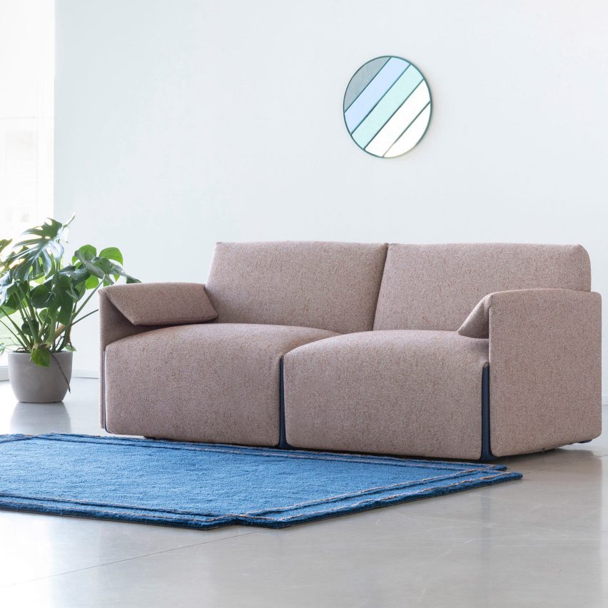 Costume sofa by Stefan Diez for Magis in a living room
