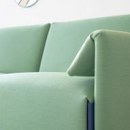 Green Costume sofa by Stefan Diez for Magis in a living room