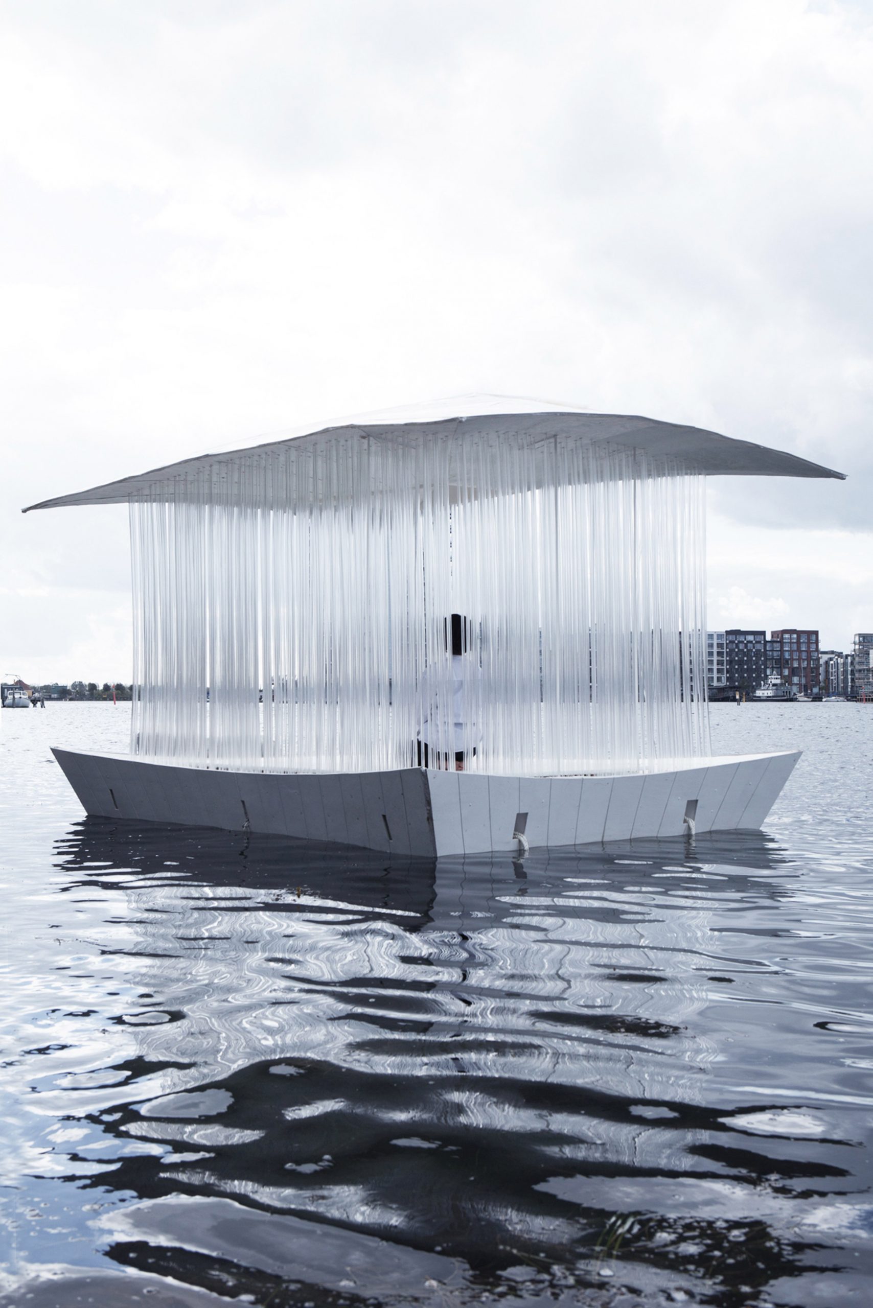 A floating pavilion in use in Denmark