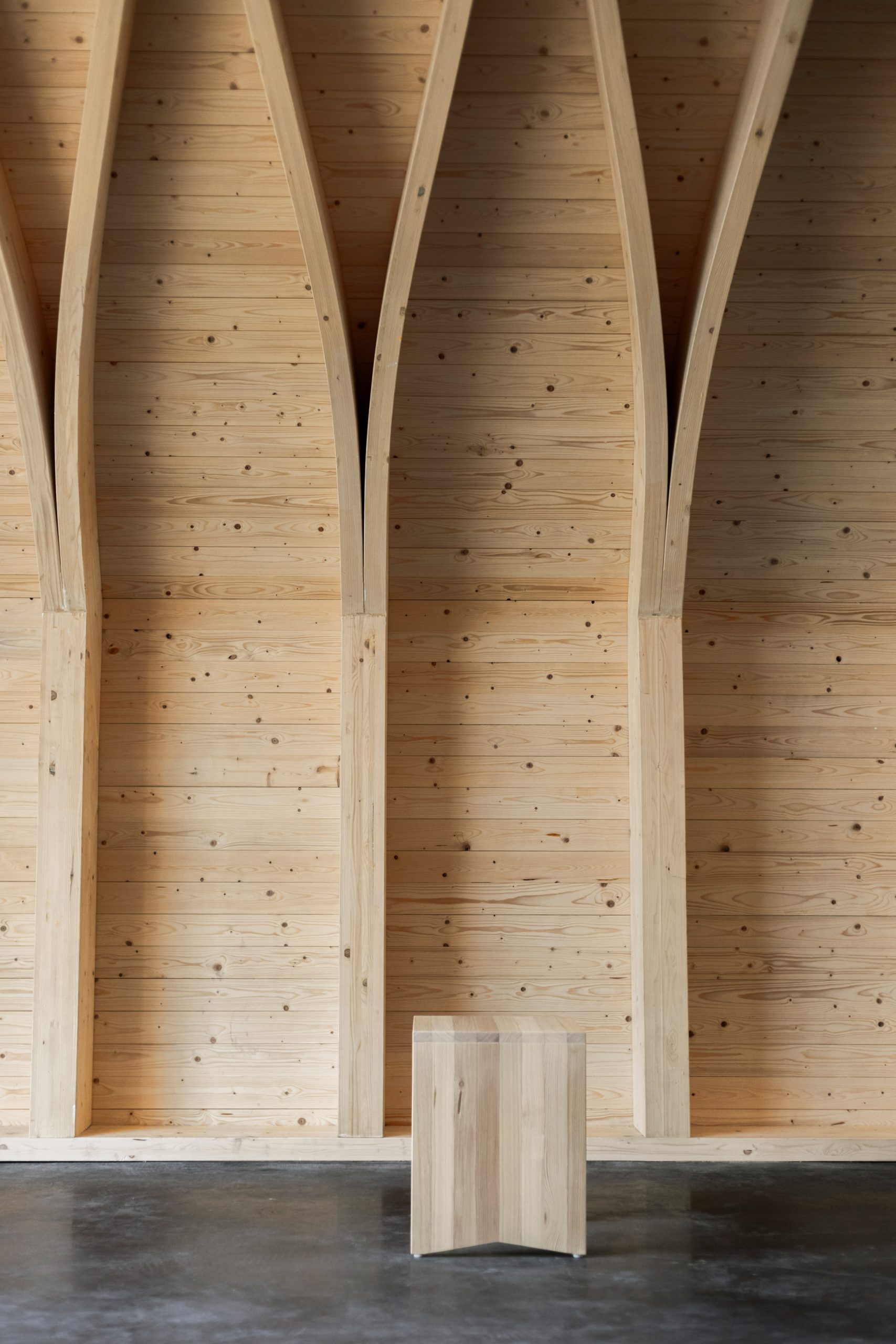 Timber furniture in a chapel