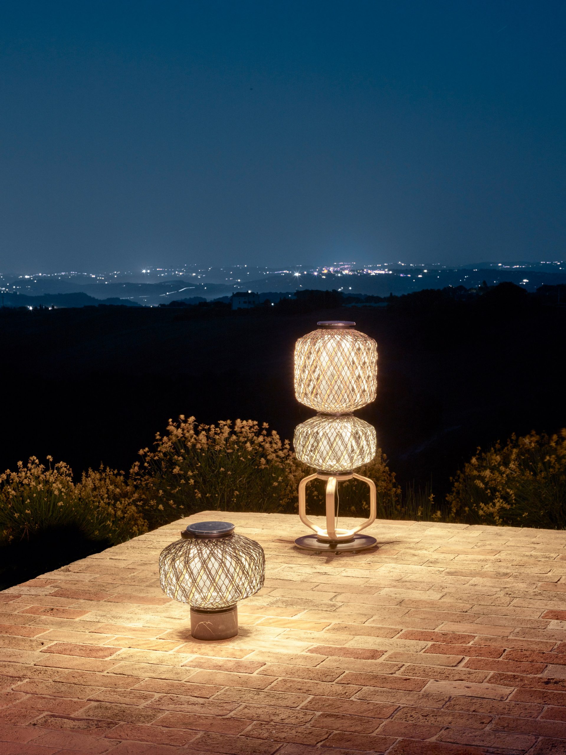 Ambient light omits from the lanterns by Stephen Burks