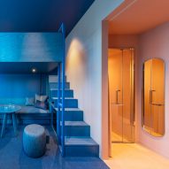 Klein Dytham Architecture creates colourful two-tone bedrooms for Tokyo's Toggle Hotel