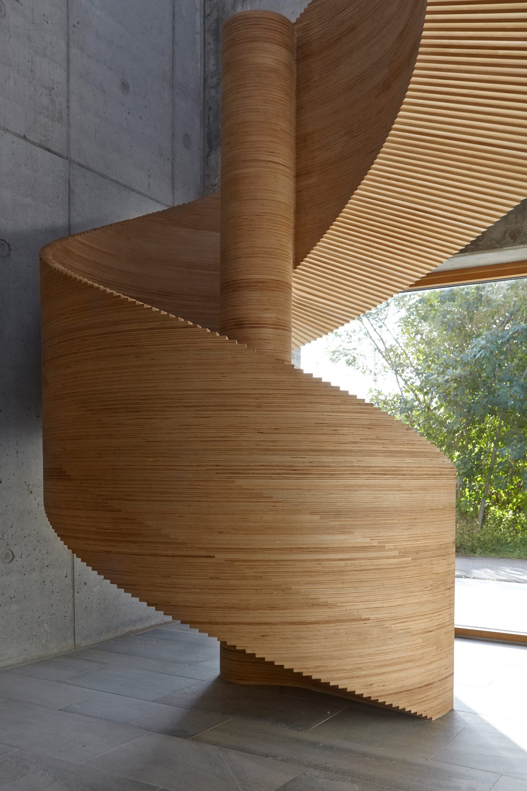 Spiral staircase in Tommy Rand house in Denmark