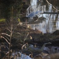 Tonkin Liu creates swing bridge to access Dinosaur Island in Crystal Palace Park