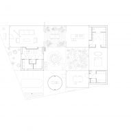 Ground floor plan of Villa Fifty-Fifty by Studioninedots