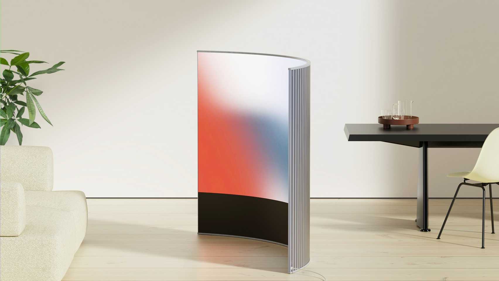Virage by Camille Paillard curved flexible OLED screen room divider on the Dezeen and LG Display OLED Gg shortlist