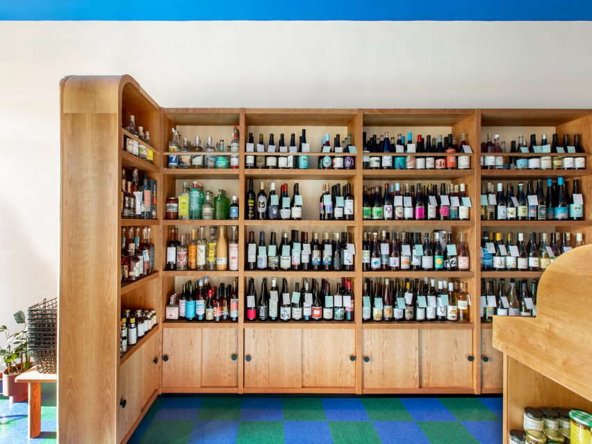 Shelves designed by Adi Goodrich in cherry wood