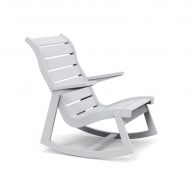 Rapson outdoor rocking chair by Loll Designs in light grey