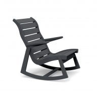 Rapson outdoor rocking chair by Loll Designs in grey