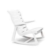 Rapson outdoor rocking chair by Loll Designs in white