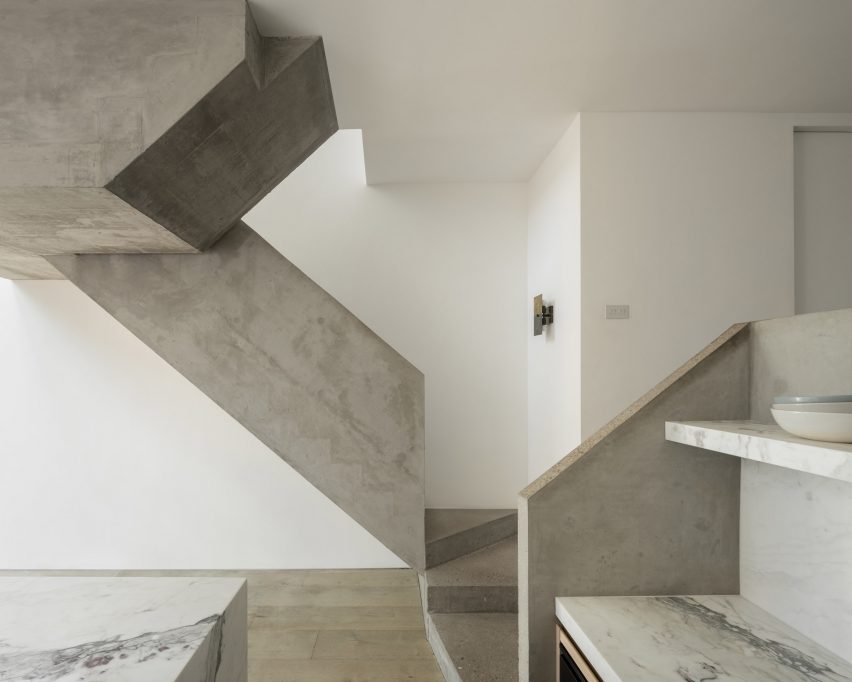 A statement concrete stairs