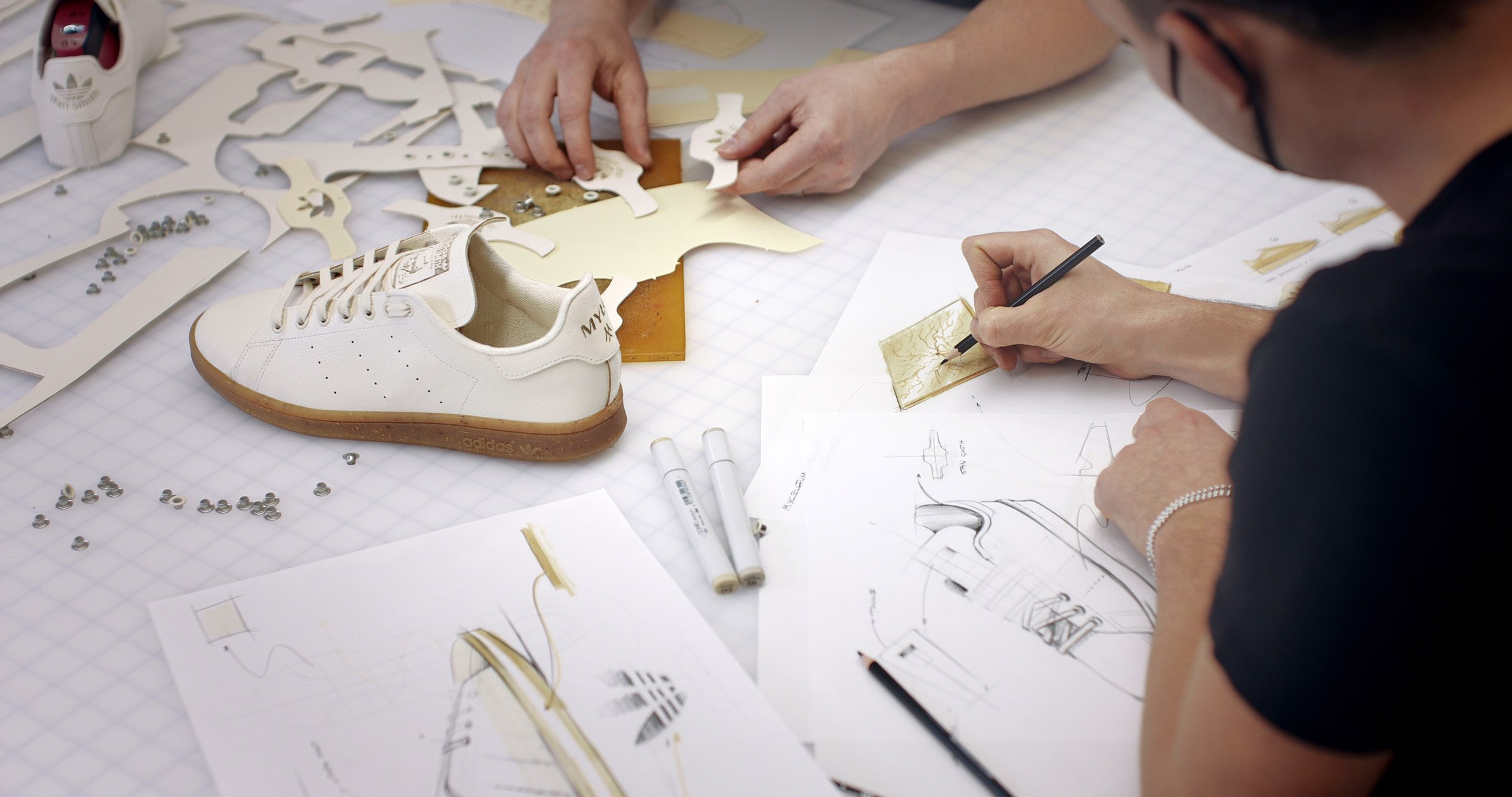 Stan Smith Mylo trainer by Adidas in production