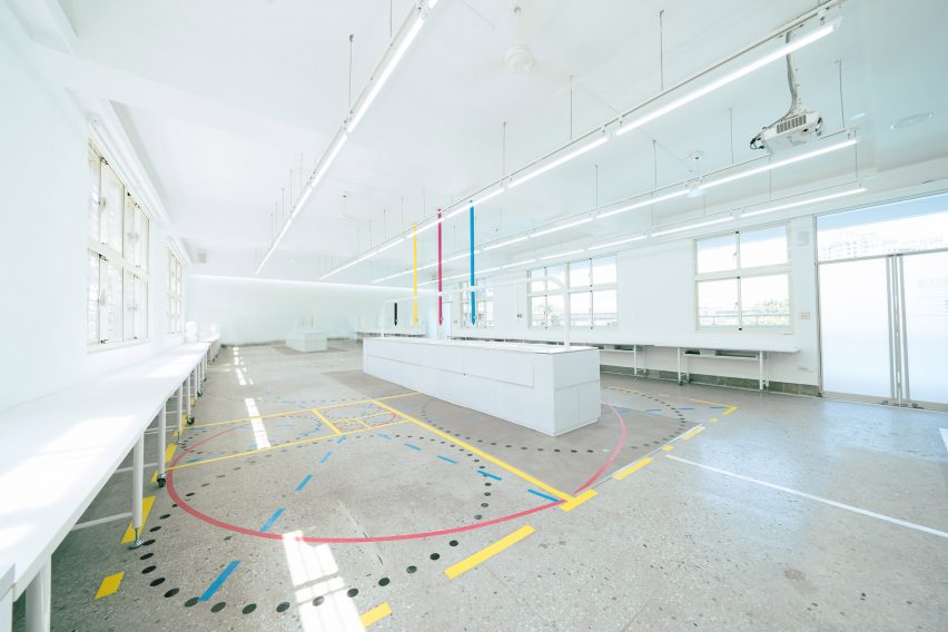The classroom was redesigned for a high school in Taipei