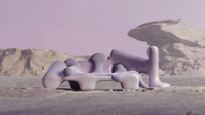 Virtual furniture from Andres Reisinger as featured in Dezeen's 2021 metaverse design roundup