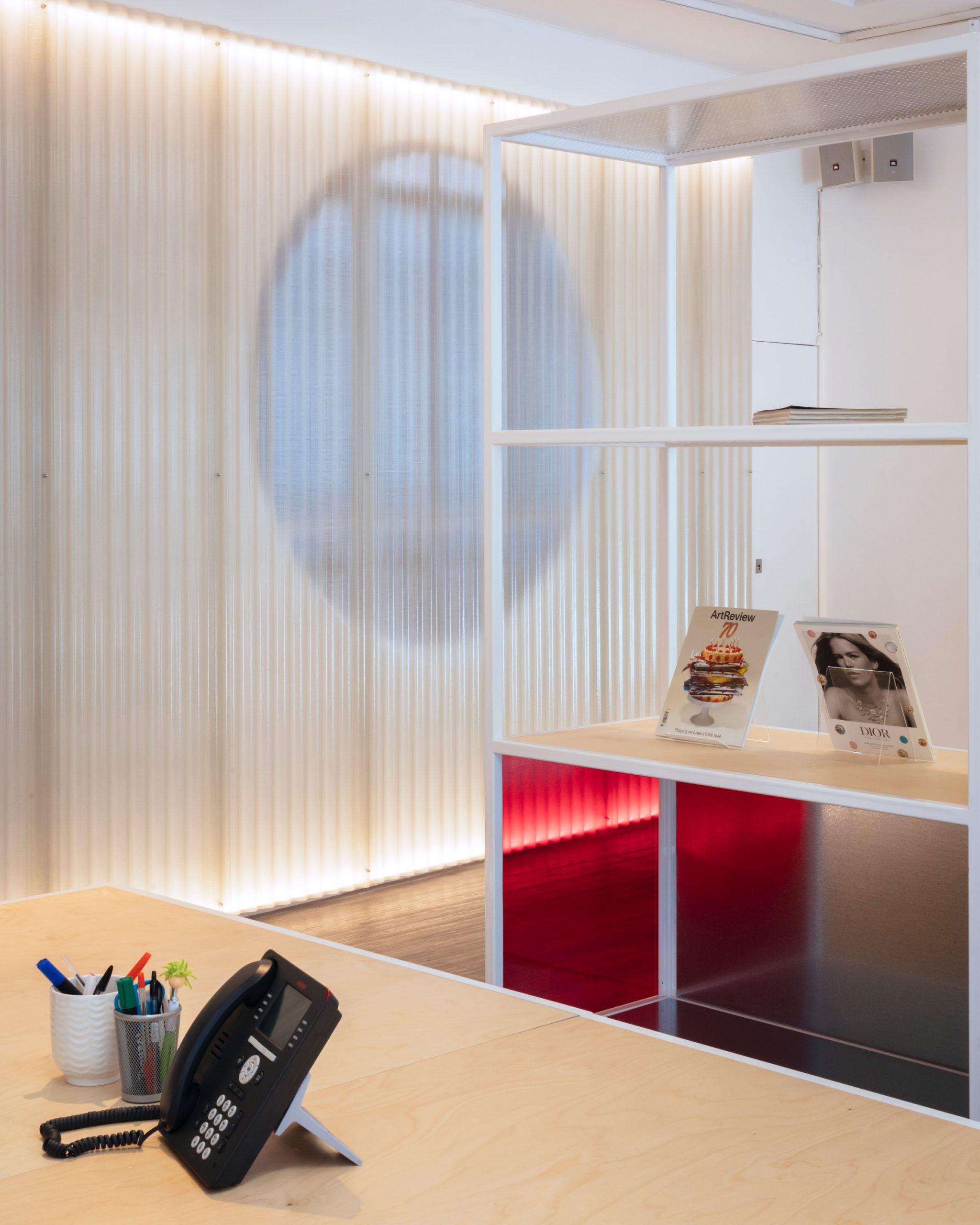 Translucent paneling in office