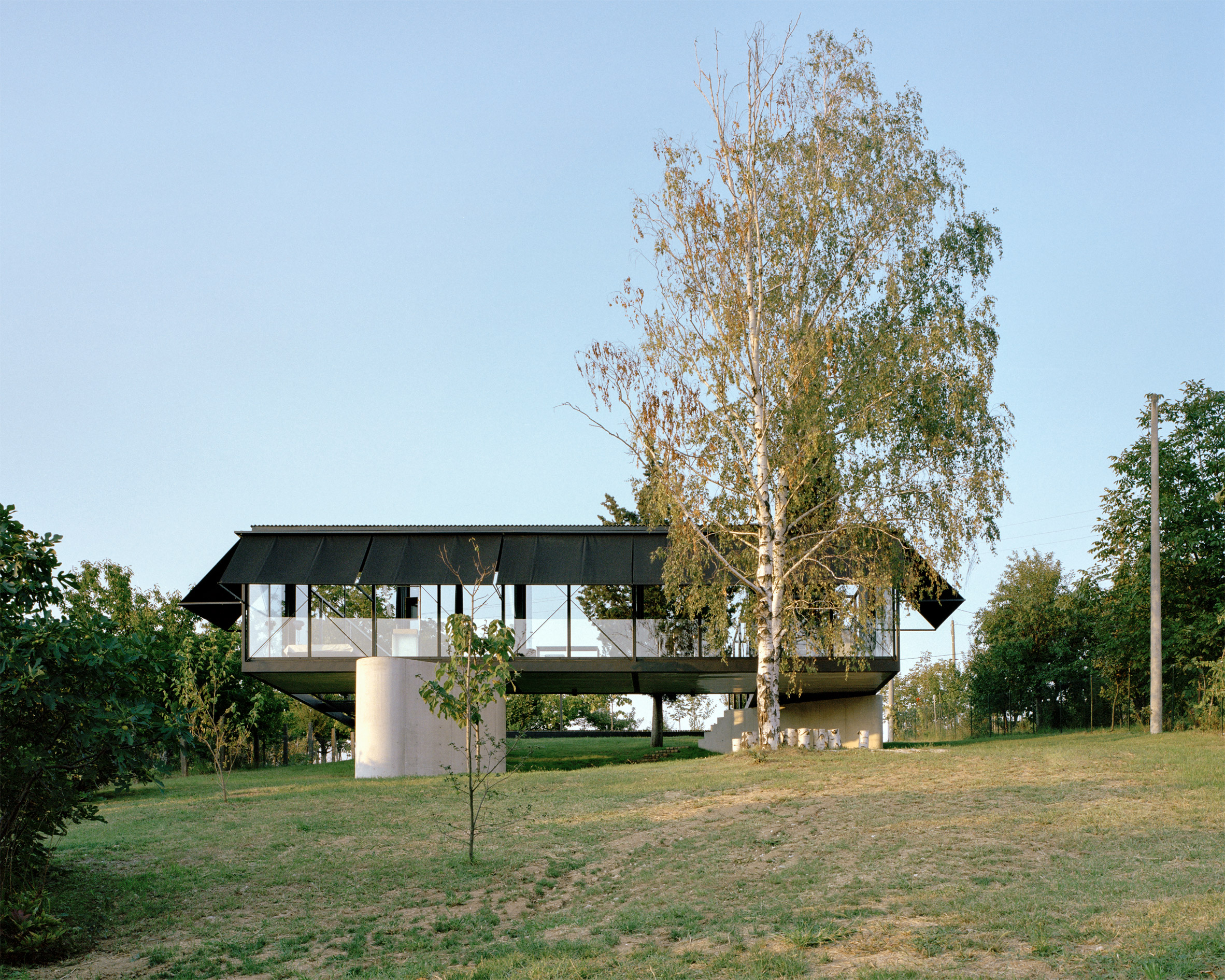 A steel and glass house on Avala mountain