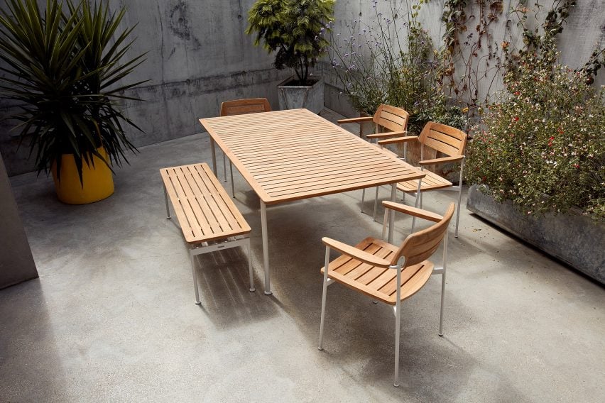 Dining table from Layout outdoor collection