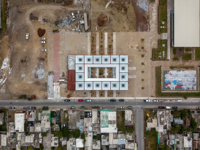 Aerial view of Matamoros Market by Colectivo C733