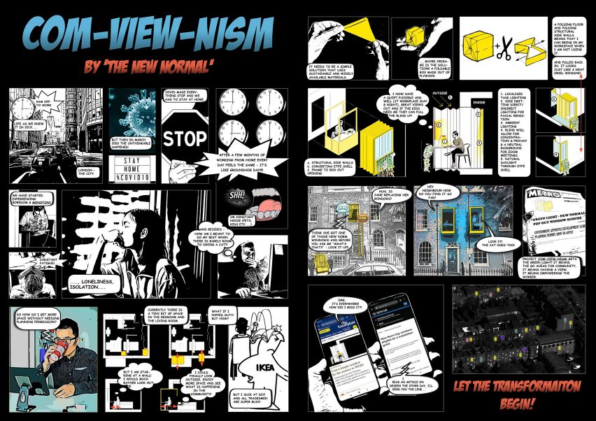 A comic strip illustrating Com-View-Nism