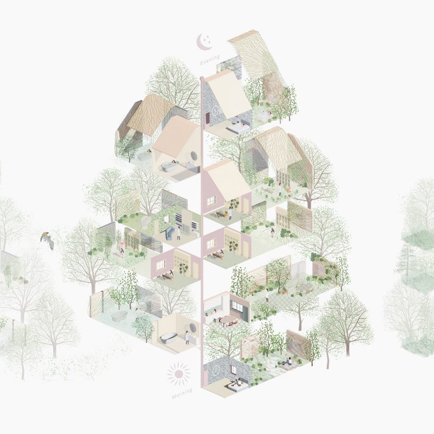 An architectural illustration by HomeForest
