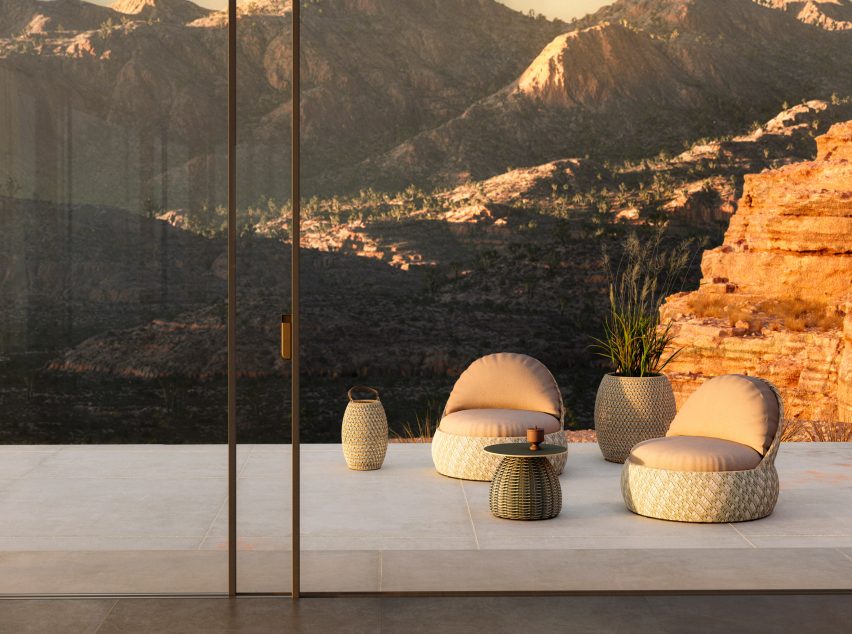 Dala outdoor seating by Stephen Burks for Dedon