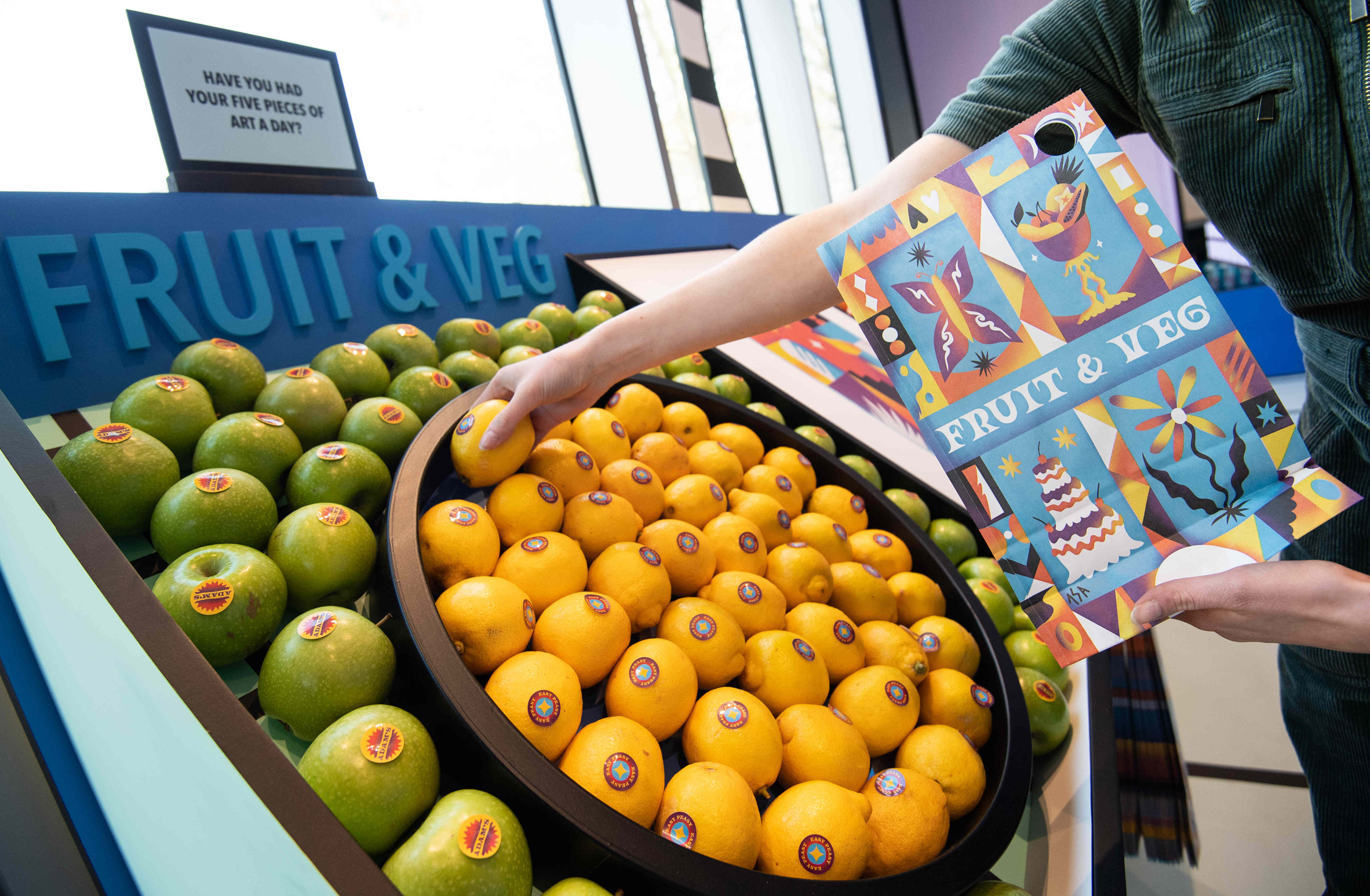 Produce at the Design Museum Supermarket