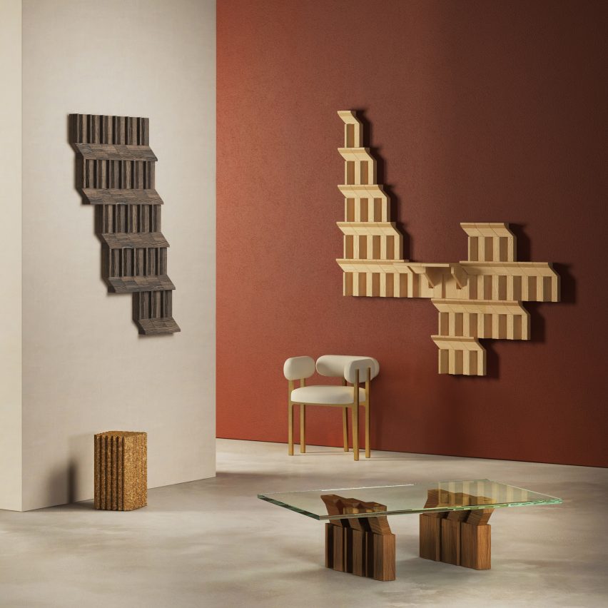 Furniture by Charles Kalpakian at the Collectible design fair as featured in Dezeen Events Guide May