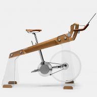 Fuoripista is an exercise bike designed to look like high-end furniture
