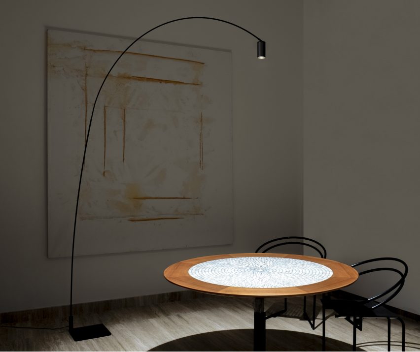Floor lamp by Bernhard Osann in an interior
