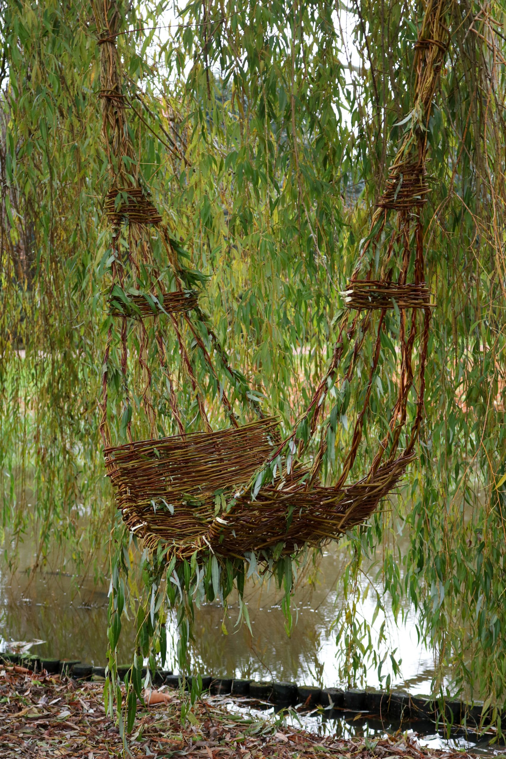 The swing sits on the Dommel river in Eindhoven