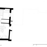 Mezzanine floor plan of House for a Sea Dog in Genoa by Dodi Moss