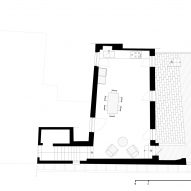 Upper level floor plan of House for a Sea Dog in Genoa by Dodi Moss
