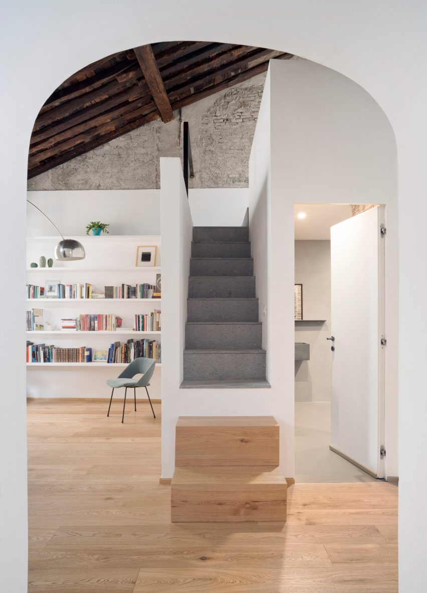Entrance hallway of House for a Sea Dog in Genoa by Dodi Moss