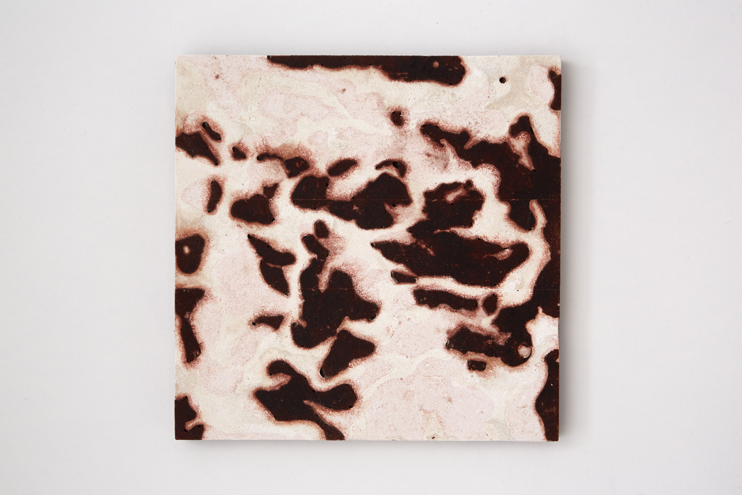 Marbled tile made from invasive species by Irene Roca Moracia and Brigitte Kock