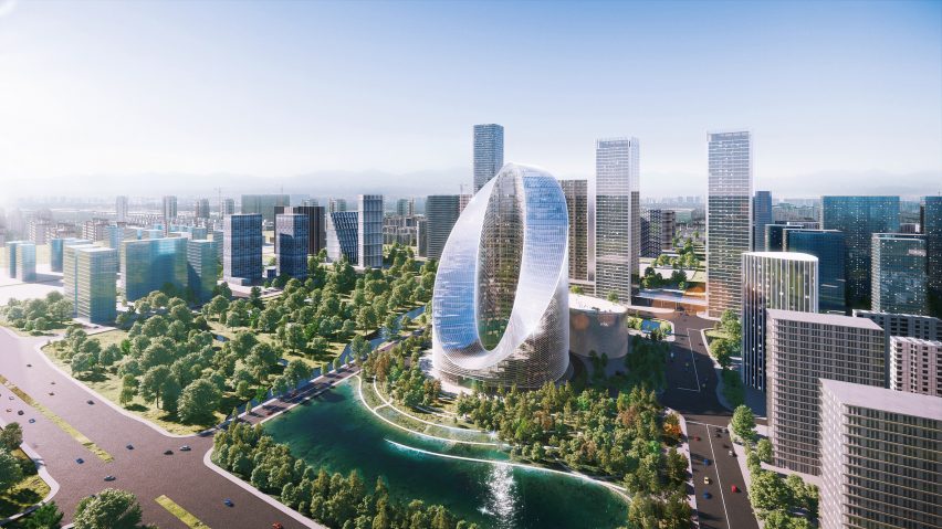O-Tower, infinity loop skyscraper by BIG in Hangzhou