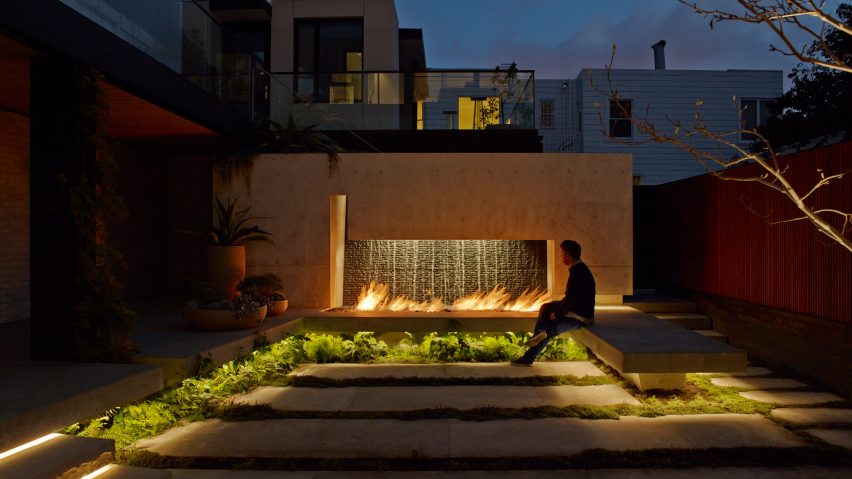Outdoor Spaces With Warming Fireplaces, Solar Stone Fire Pit