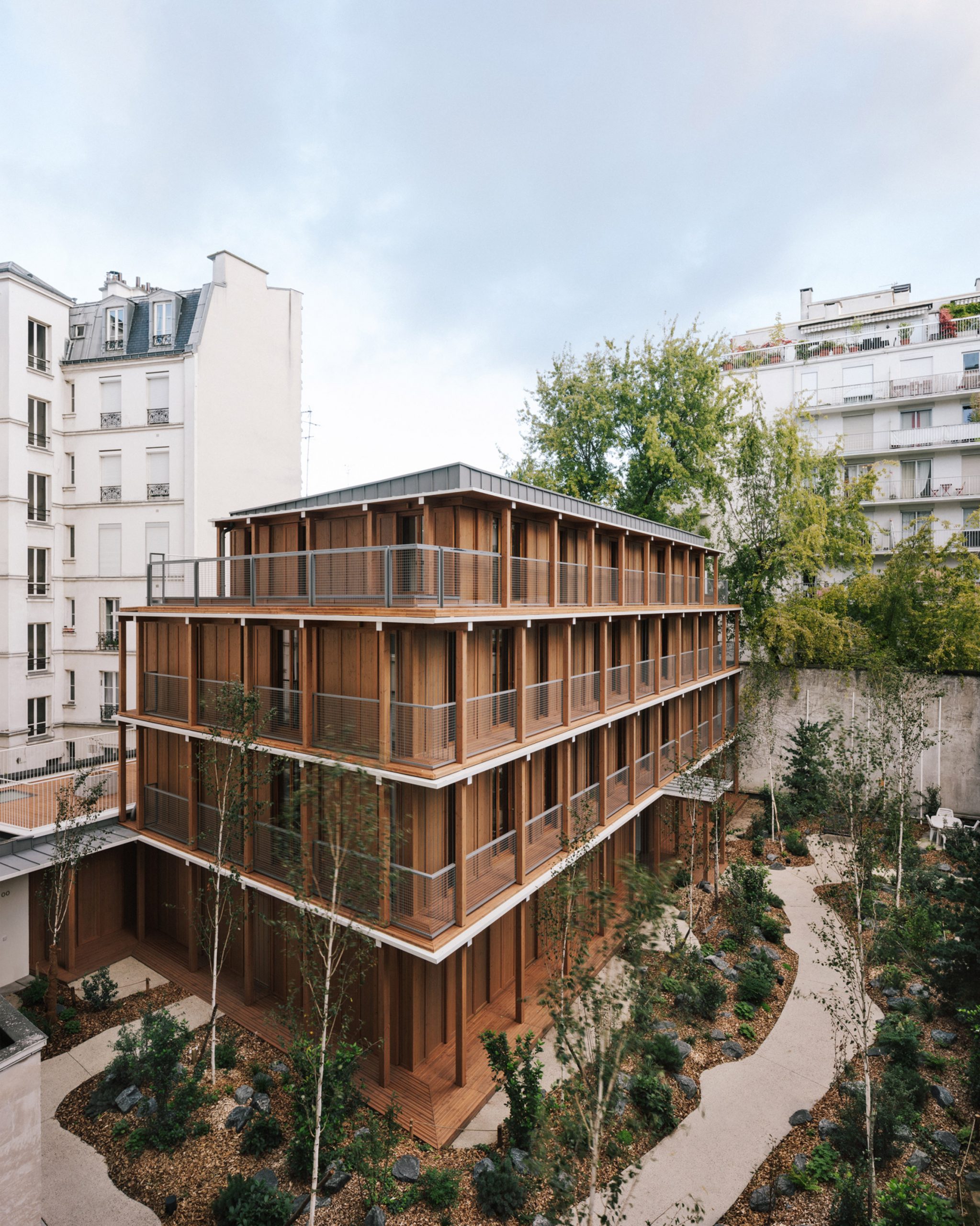 Wooden building in Paris