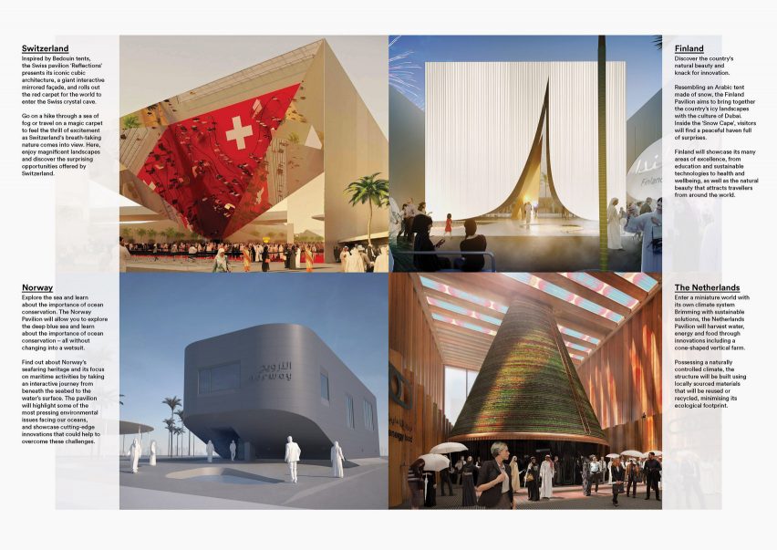 Four Expo 2020 Dubai pavilions