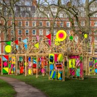 The bamboo See Through pavilion by Morag Myerscough