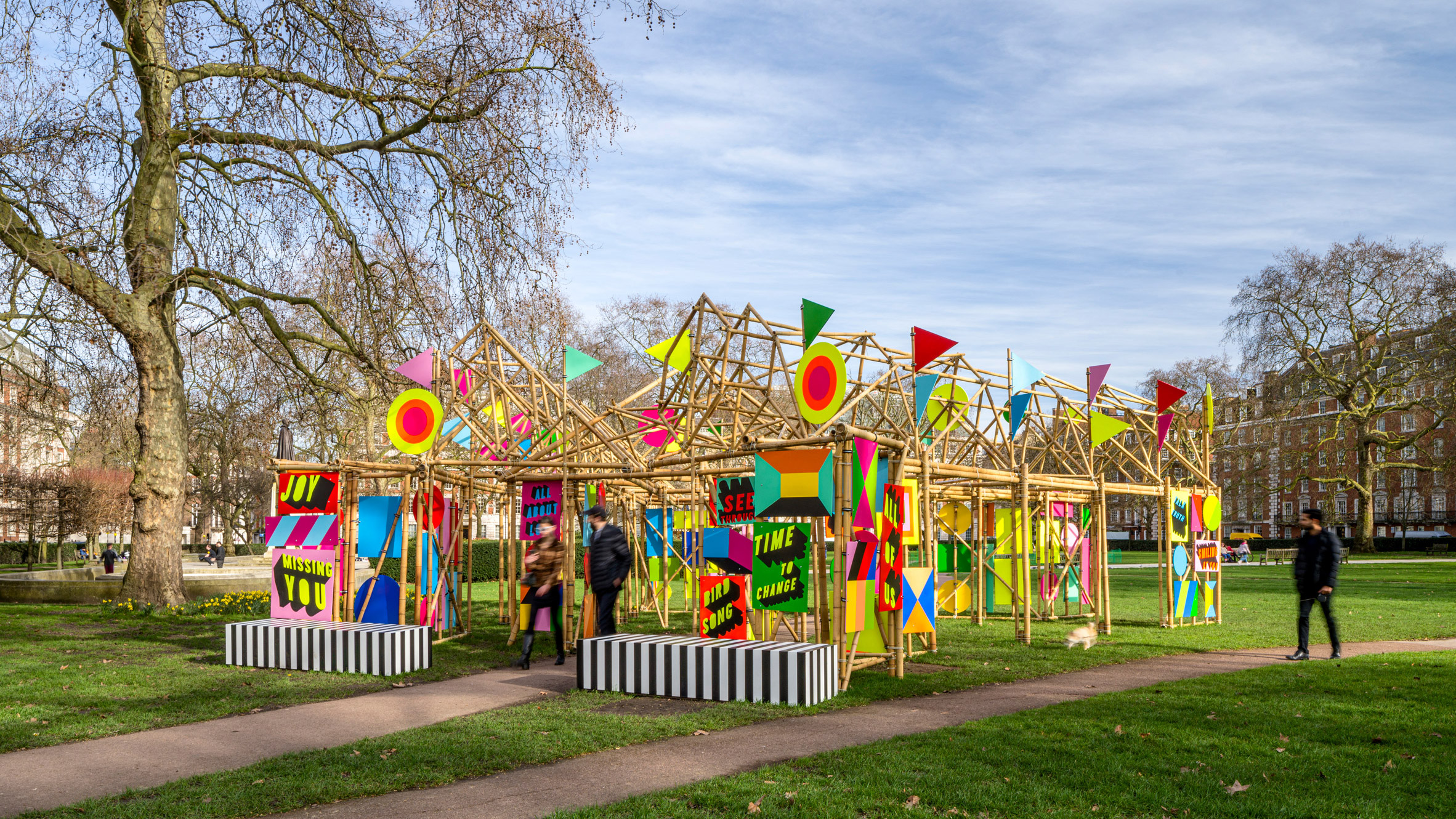 Morag Myerscough's uses bamboo to create See Through pavilion - Vimarsana News