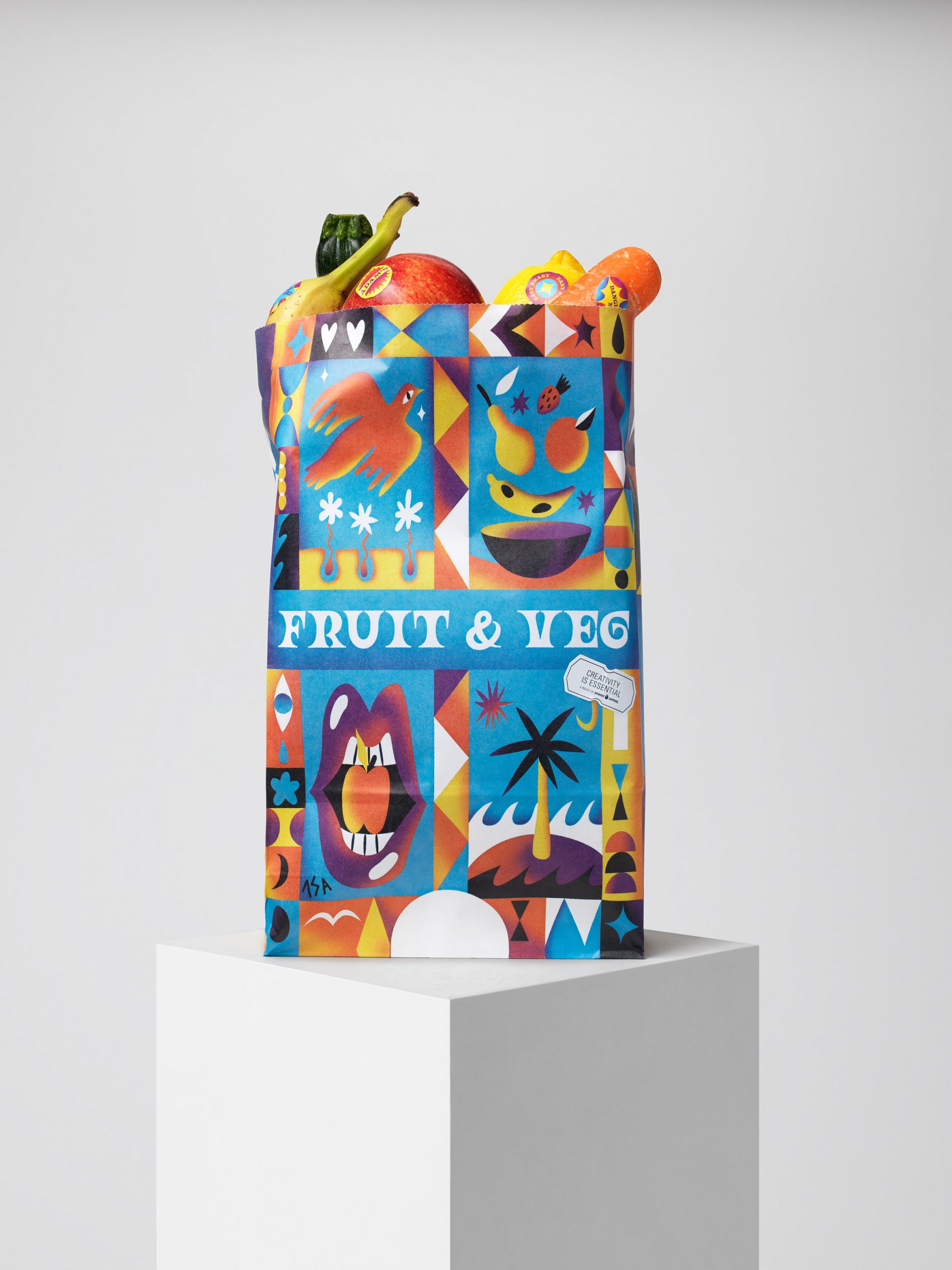 Fruit and veg stickers by Isabelle Lima