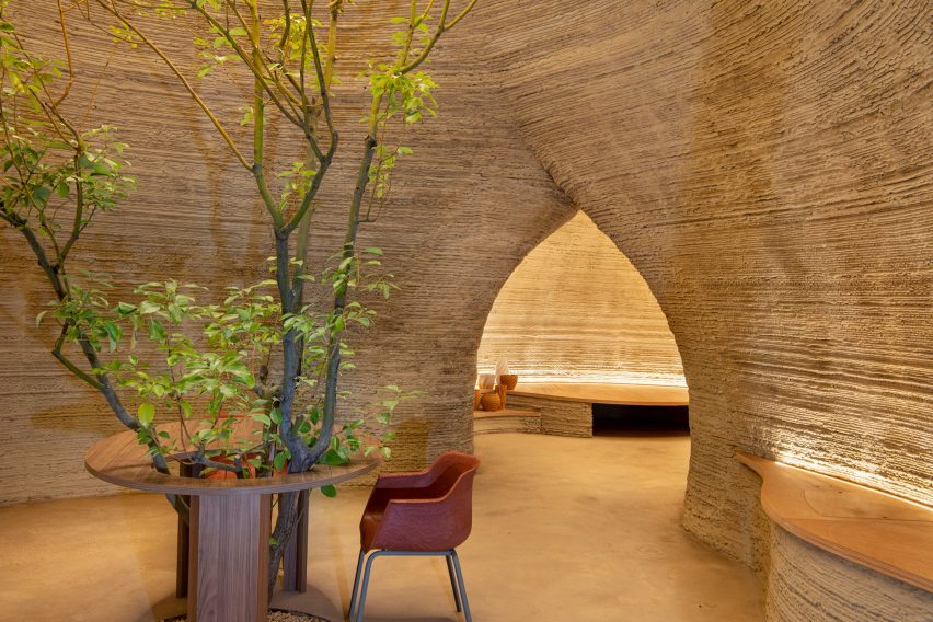 Arches lead between the two spaces by Mario Cucinella Architects and Wasp