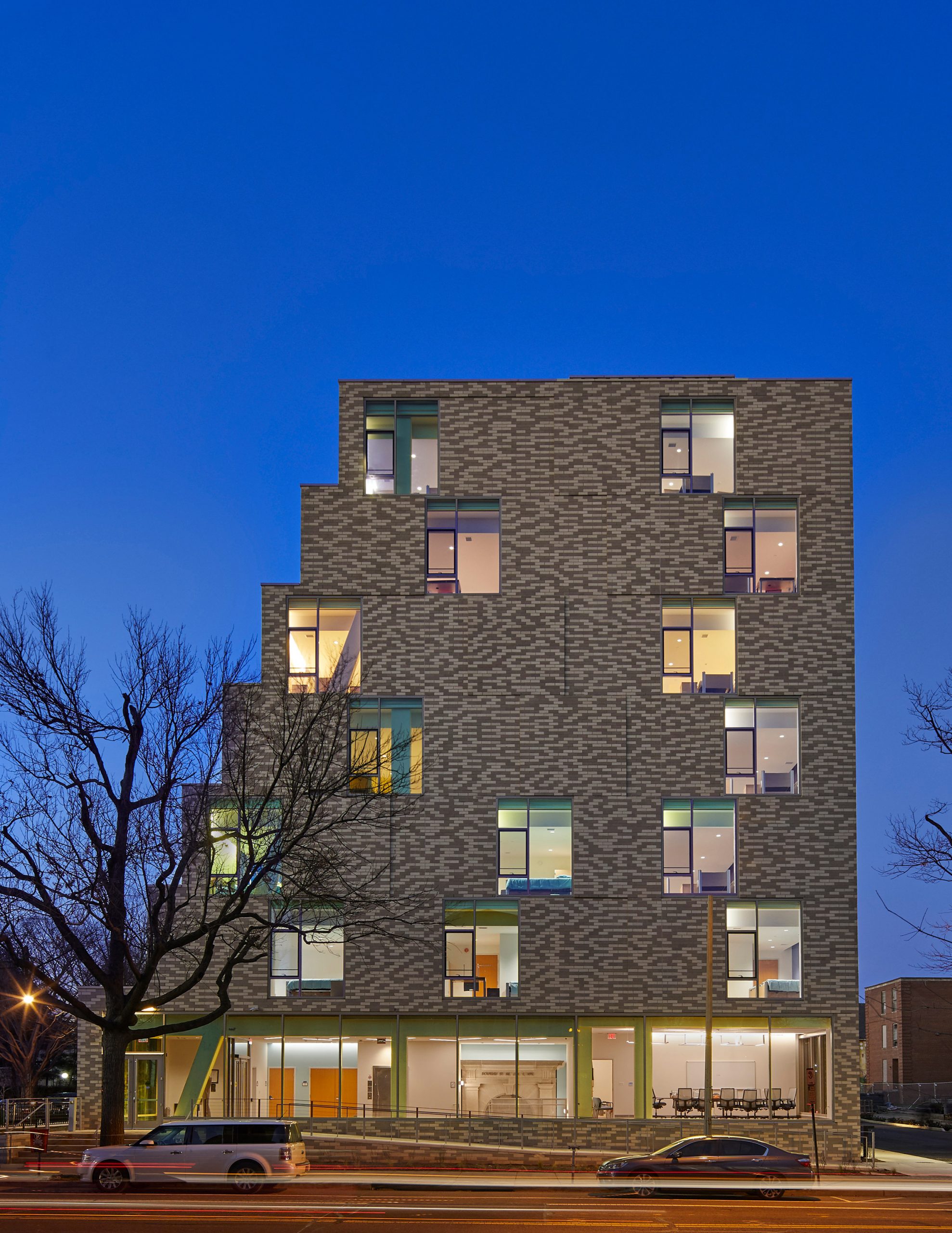 A brick housing complex in Washington DC