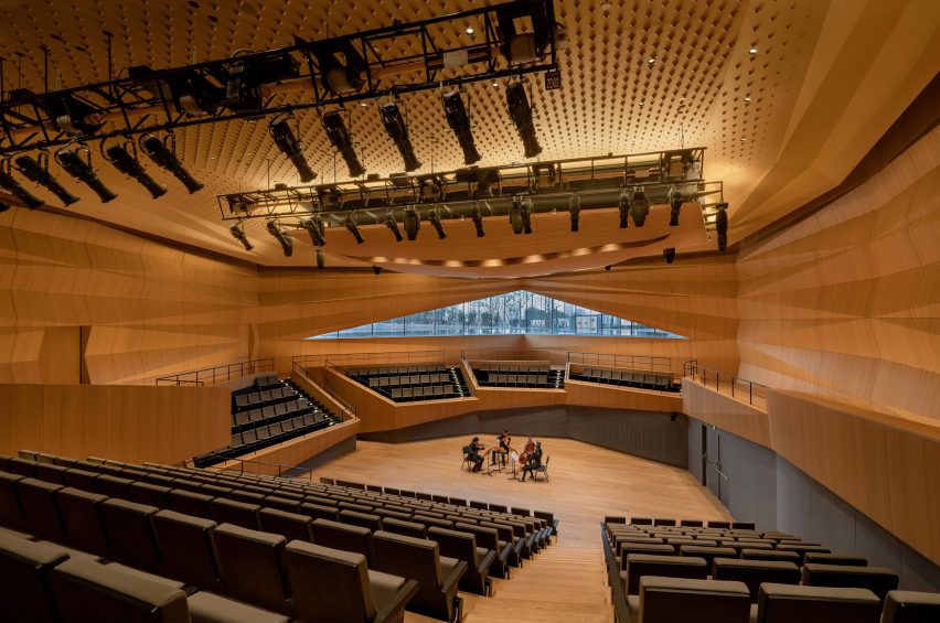 A wooden recital hall in China