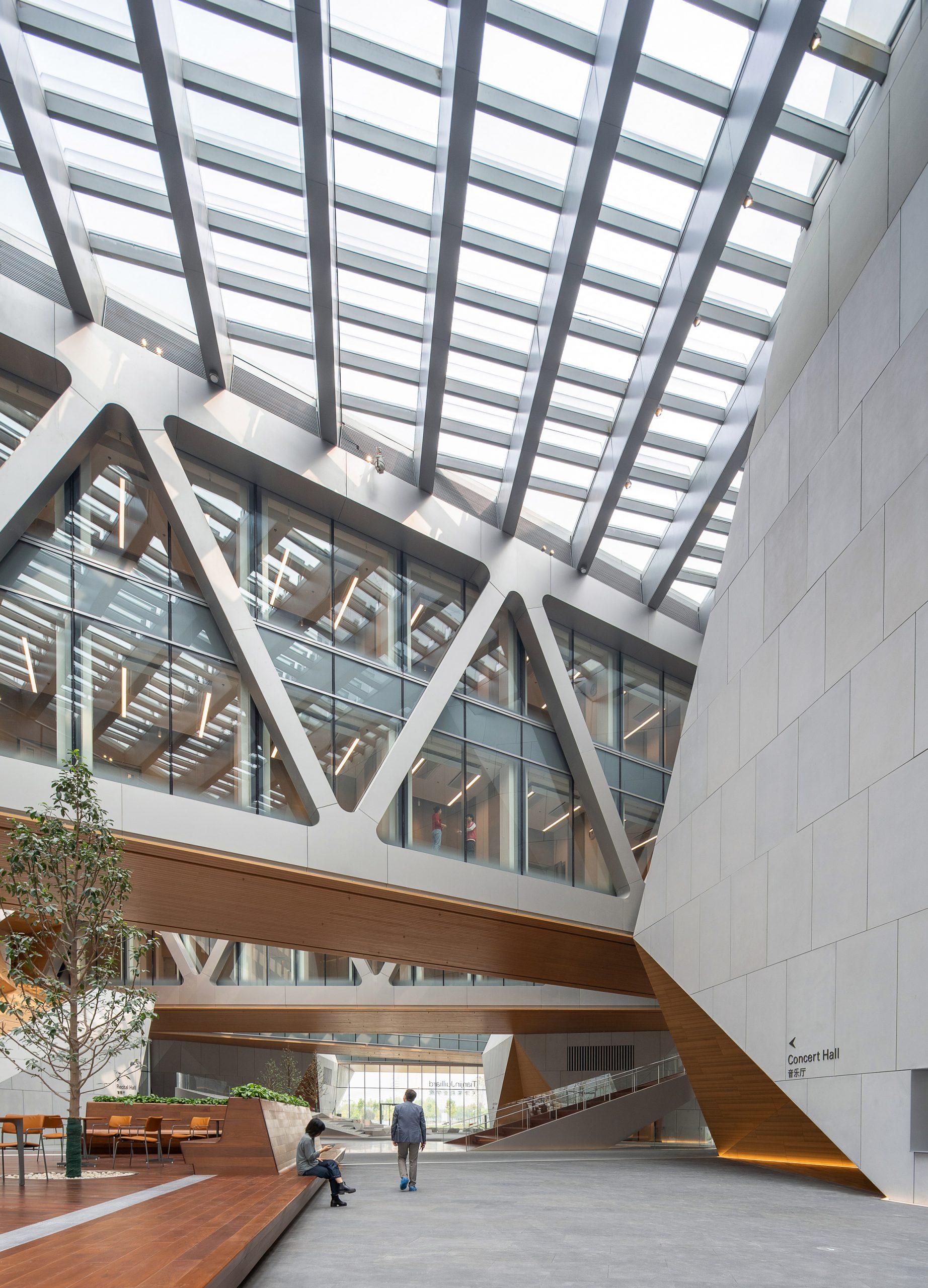 The lobby of the Tianjin Juilliard School