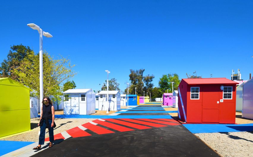 Colourful homeless shelters by Pallet in LA