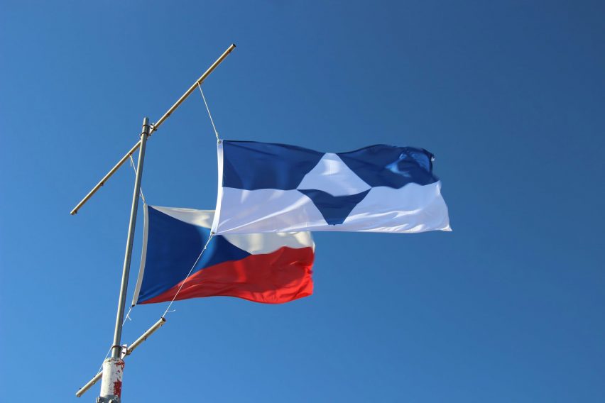 True South flag at the Czech Republic's Mendel Polar Station