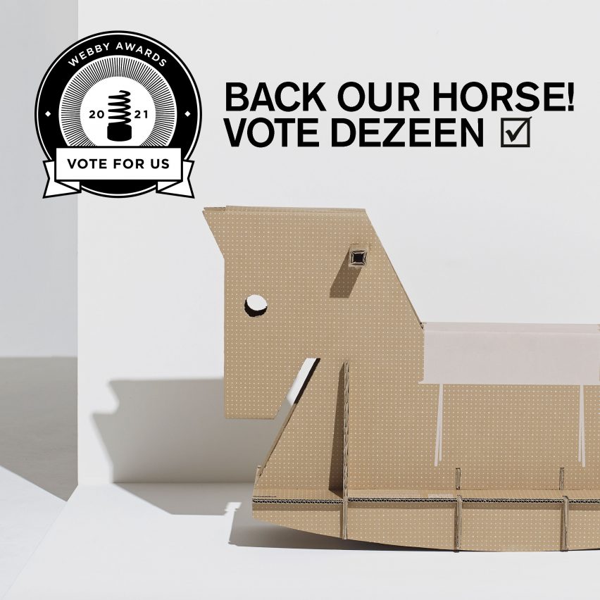 Back our horse! Last chance to vote for Dezeen to win a Webby Award