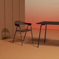 Otto chair by Alejandro Villareal for Hayche in walnut and black